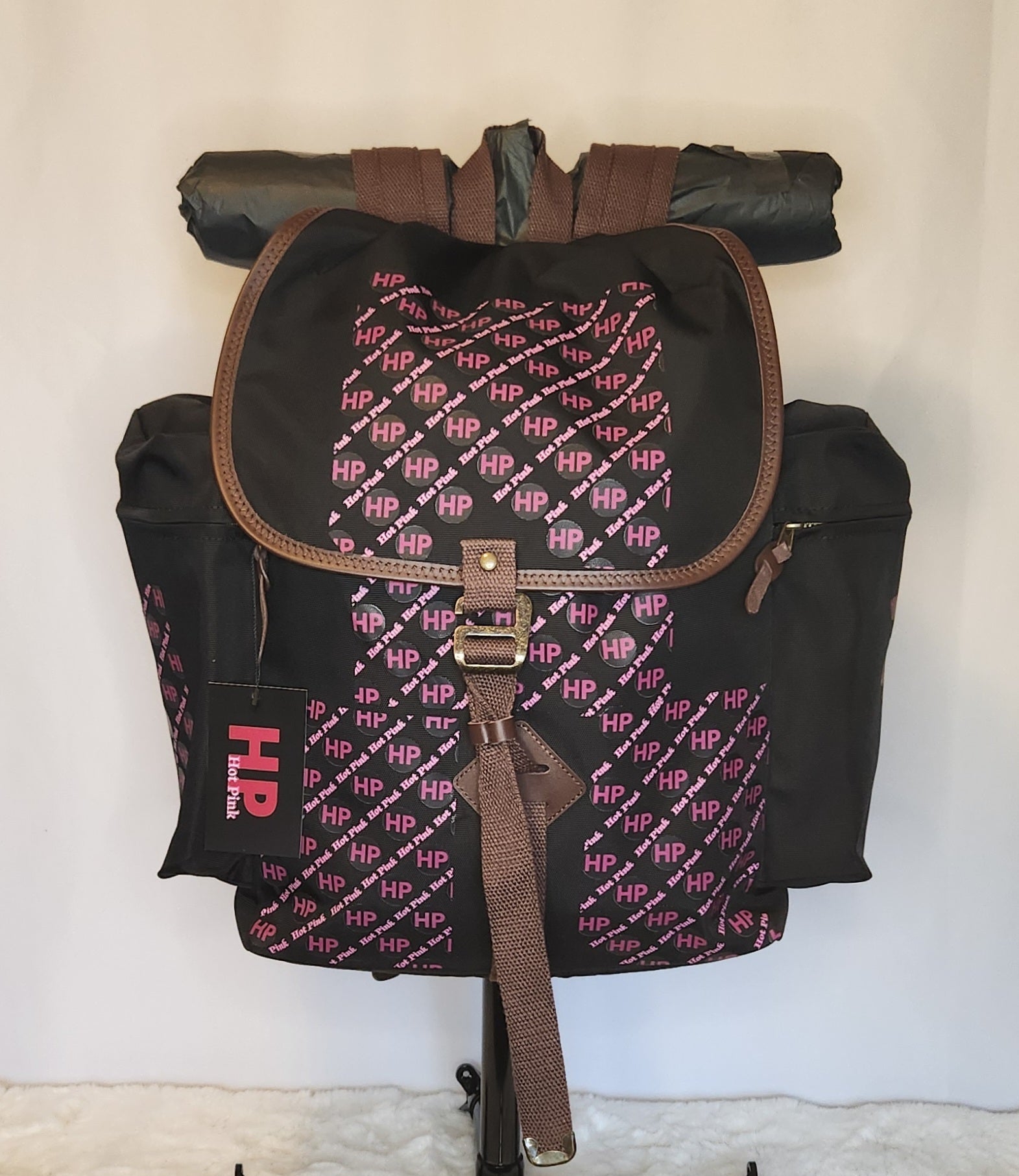 Pink logo backpack outlet